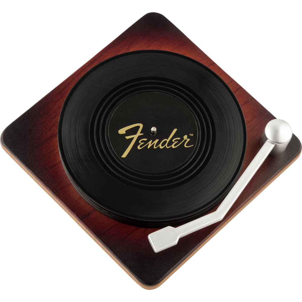 Fender Sunburst Turntable Coaster Set