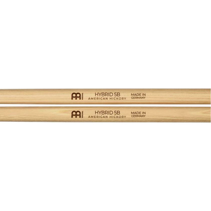Meinl SB107 Hybrid 5B Drumstick, Hickory, Medium-Light, Hybrid tip, Pair