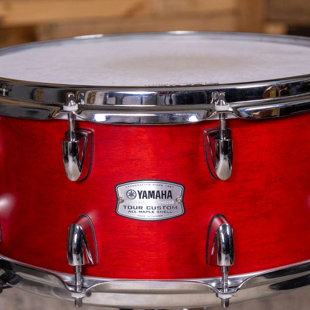 Yamaha Tour Custom Used Snare " Mint "  TMS1465 CAS 14" x 6.5" Candy Apple Satin
