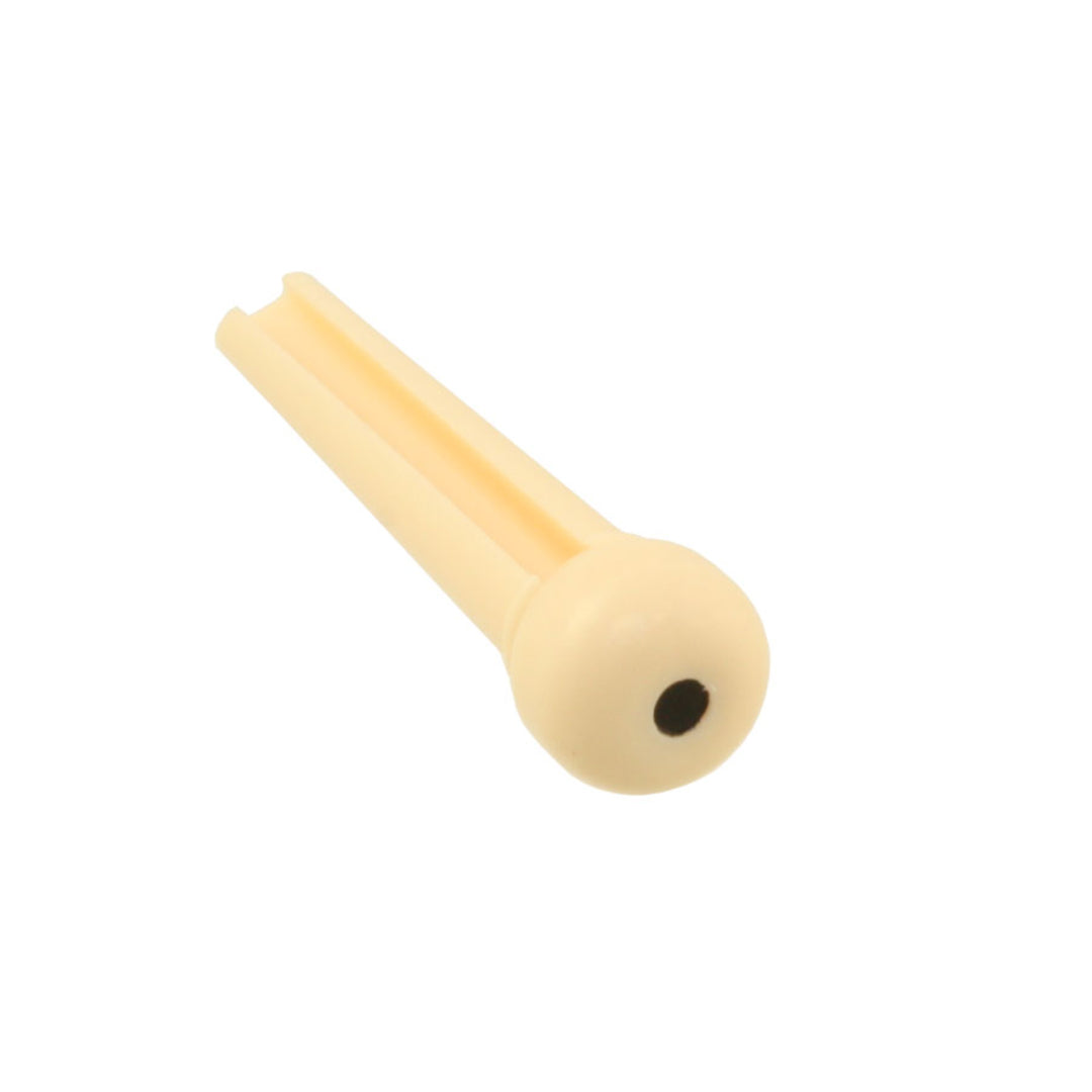 Allparts BP-0678 Plastic Dotted Bridge Pins Cream with black dot