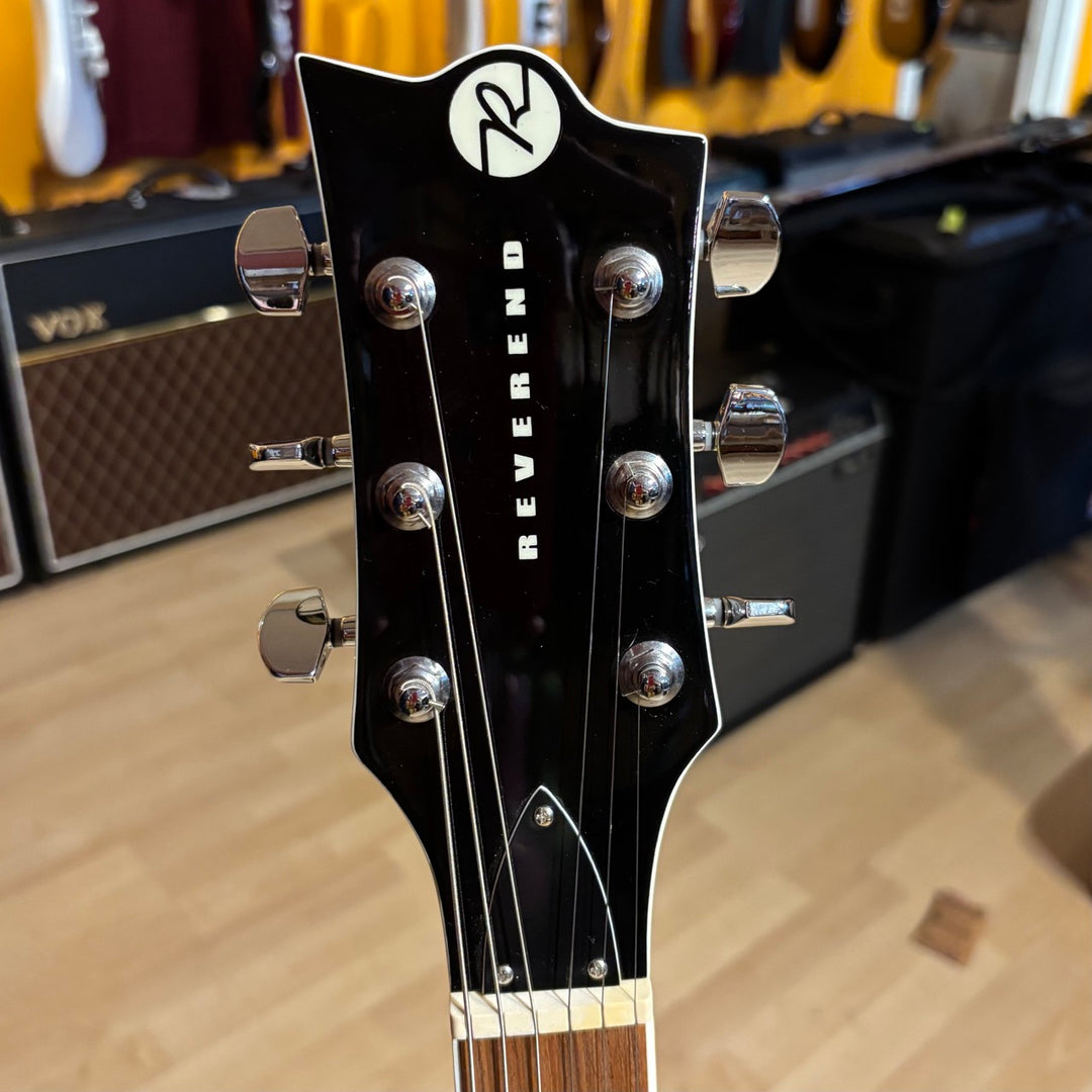Reverend - Roundhouse HH FM Transparent Turquoise w/ Reverend HD Case (2020) - USED