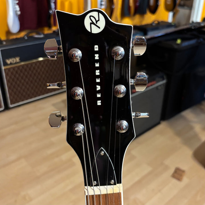Reverend - Roundhouse HH FM Transparent Turquoise w/ Reverend HD Case (2020) - USED