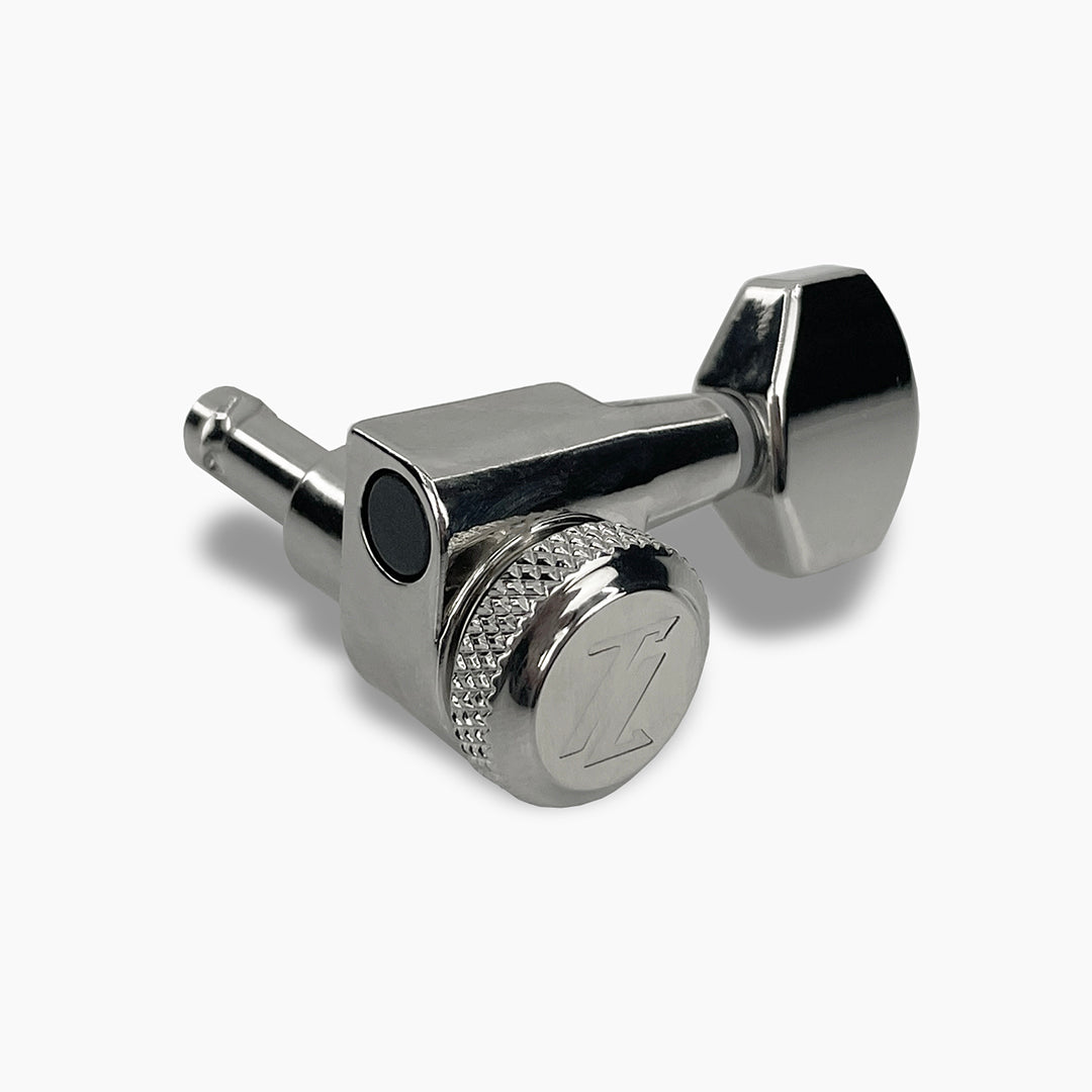 Allparts TK-7106-001 True-Lok Mini Locking Tuners - 6-in-line, Single Pin, Nickel