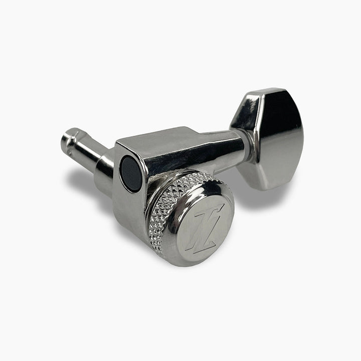 Allparts TK-7106-001 True-Lok Mini Locking Tuners - 6-in-line, Single Pin, Nickel