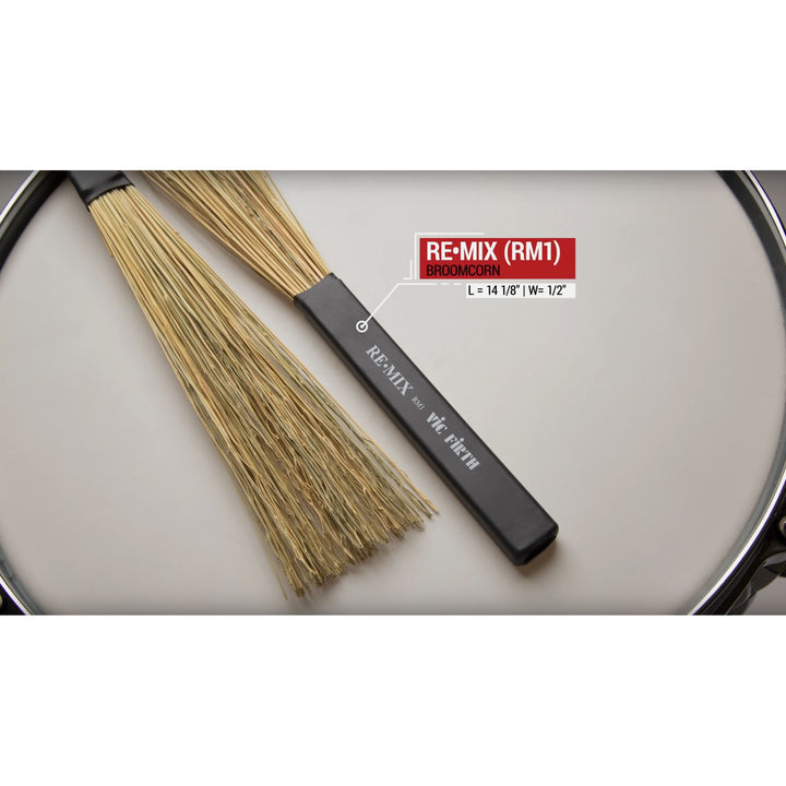 Vic Firth RM1 RE-MIX Brushes, Broomcorn
