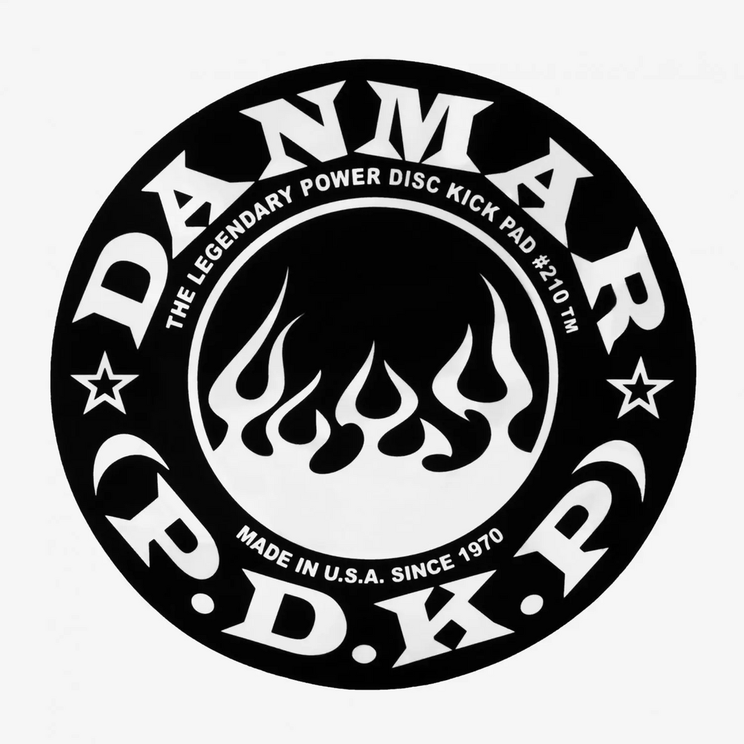 Danmar 210F1 PDKP Single Power Disc Kick Impact Bass Drum Pad - Flames