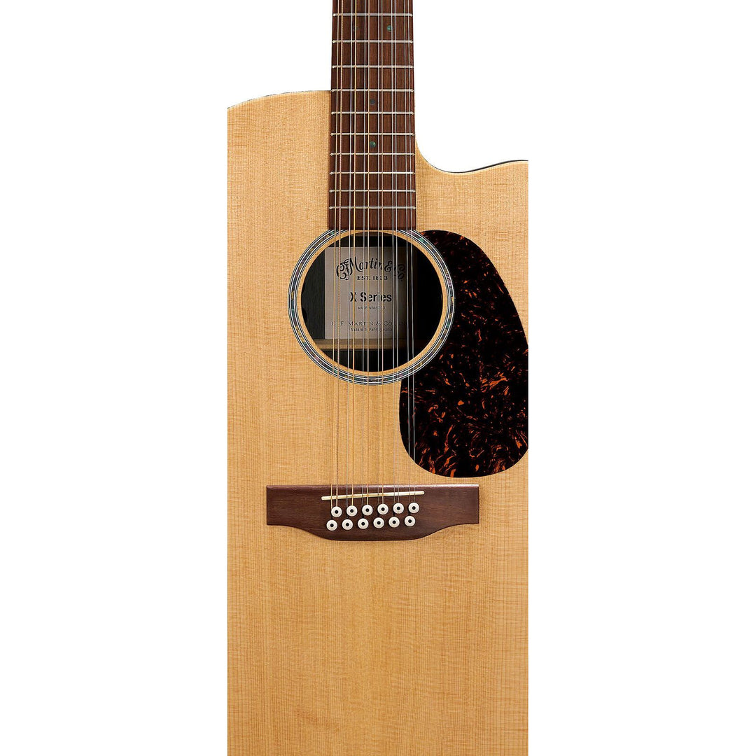 Martin 11SPECIAL01142L X Series Acoustic-Electric – DC-X2EL 12-String Sitka/Faux Brazilian HPL with Soft Shell Case