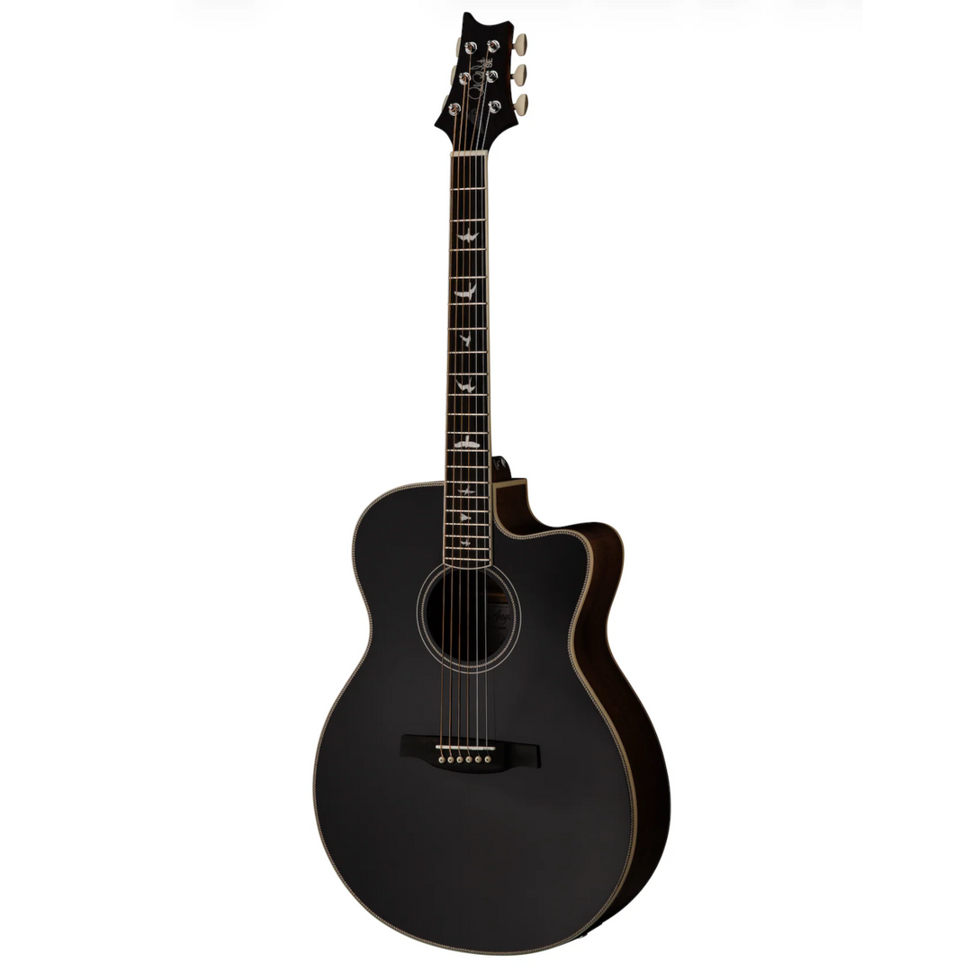 PRS SE A20E Angelus Acoustic-Electric Guitar (Black Top Gloss / Satin Back)