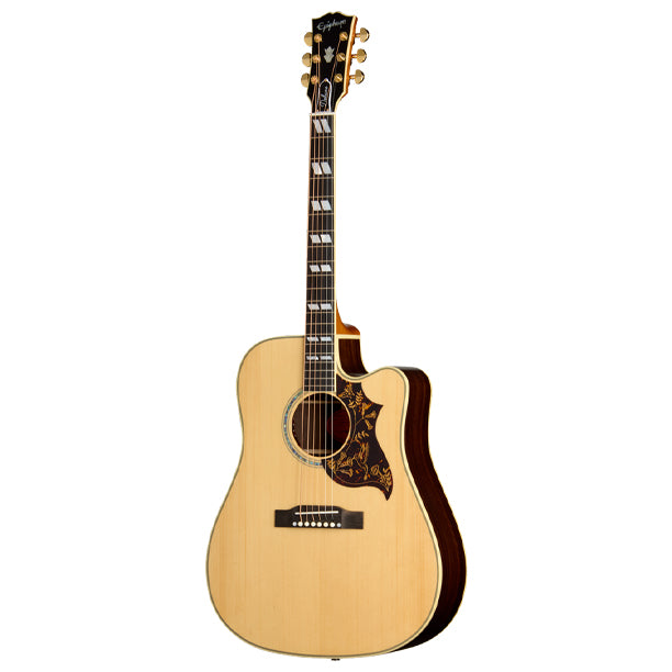 Epiphone Hummingbird Deluxe EC Acoustic/Electric Guitar with Case - Natural