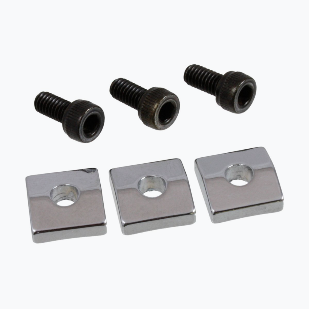 Allparts BP-0116 Nut Blocks for Floyd Rose® Locking Nuts Chrome