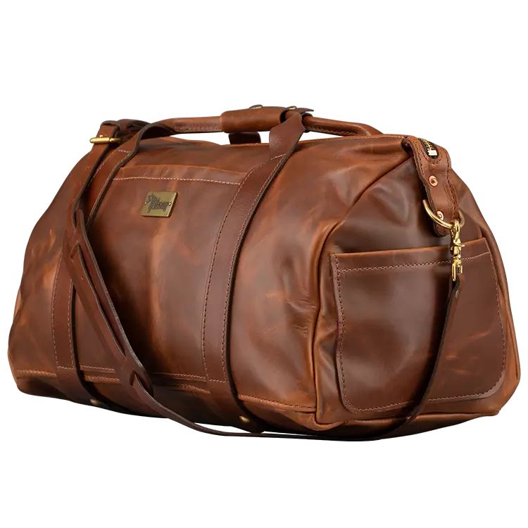 Gibson LIFTON-DFL-BRN Lifton Leather Duffle Bag, Brown