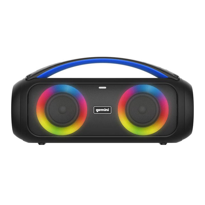 Gemini GGO-230L IPX5 Wireless Portable Bluetooth Party Speaker w/ LED Party Lighting
