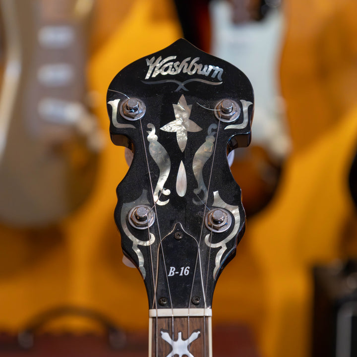 Washburn - B16 Americana - 5 String Banjo Package (w/ Pickup, HD Case, Strap, Tuner, Capo & Picks) - USED
