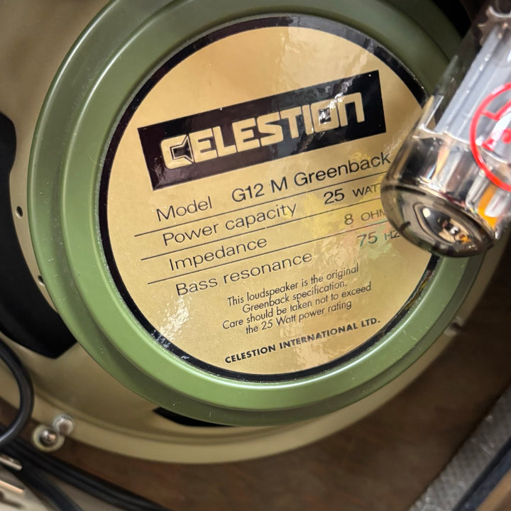 VINTAGE 1959 - Ampeg R12 Rocket 15 Watt Tube Combo w/ Fresh Tubes & Caps + Celestion G12M - 12"Greenback - USED