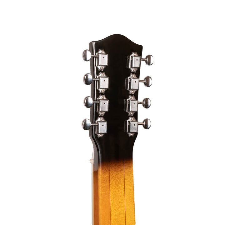 The Gold Tone LS-8 evokes the Oahu Tonemaster, one of the most revered lap steels of the 1950s. Our version is so close to the original that owners of Oahu instruments buy LS-8 pickups and hardware from us for use in the restoration of their prized guitars. The LS-8 is set up for F6 tuning (DFACDFAC) but other tunings can be accommodated by installing strings that are gauged for those tunings.