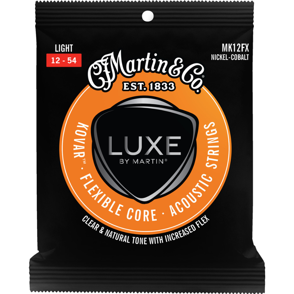 Martin Strings MK12FX Flexible Core Luxe Nickel Cobalt Kovar Acoustic Guitar Strings Light 12-54