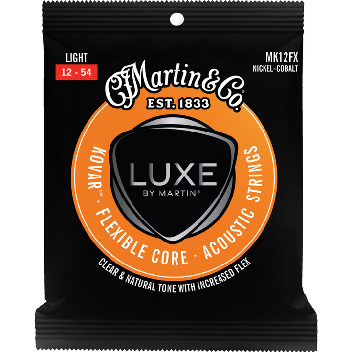 Martin Strings MK12FX Flexible Core Luxe Nickel Cobalt Kovar Acoustic Guitar Strings Light 12-54