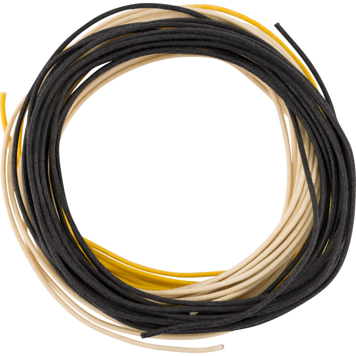 Fender Pure Vintage Cloth Wire -  22 AWG -  15′ Black -  White -  Yellow