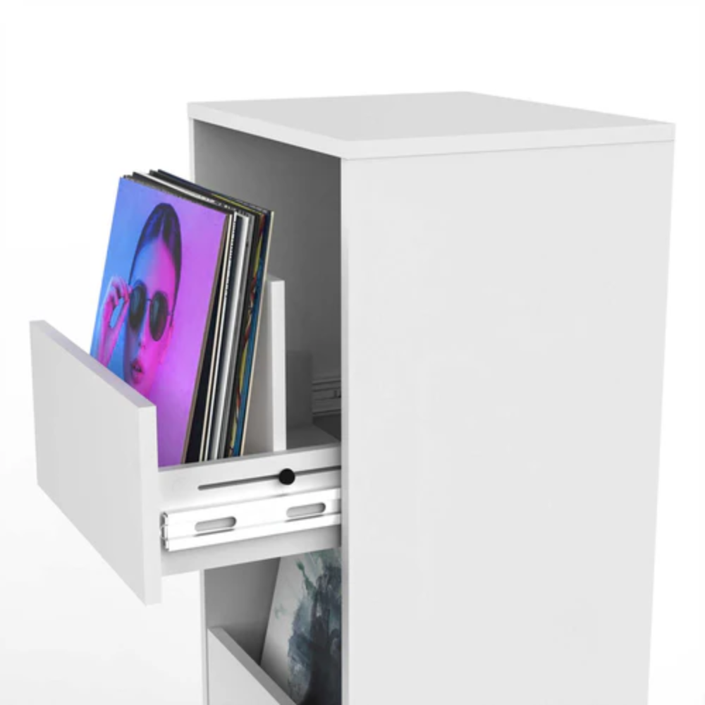 Glorious VINYL-VAULT-WHT Vinyl Vault - White