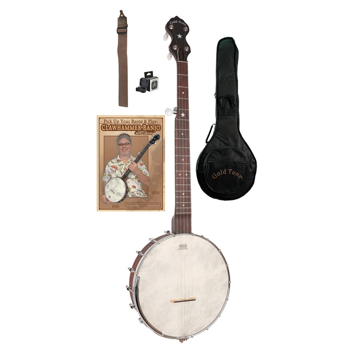 Gold Tone Gt Cc Banjo Clawhammer Pack with Gig Bag