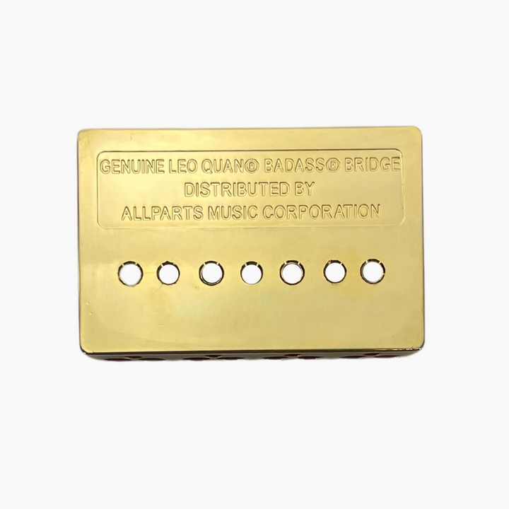 Allparts BB-3343-002 - Leo Quan® Badass III™ 4-String Bass Bridge - Grooved Saddles, Gold