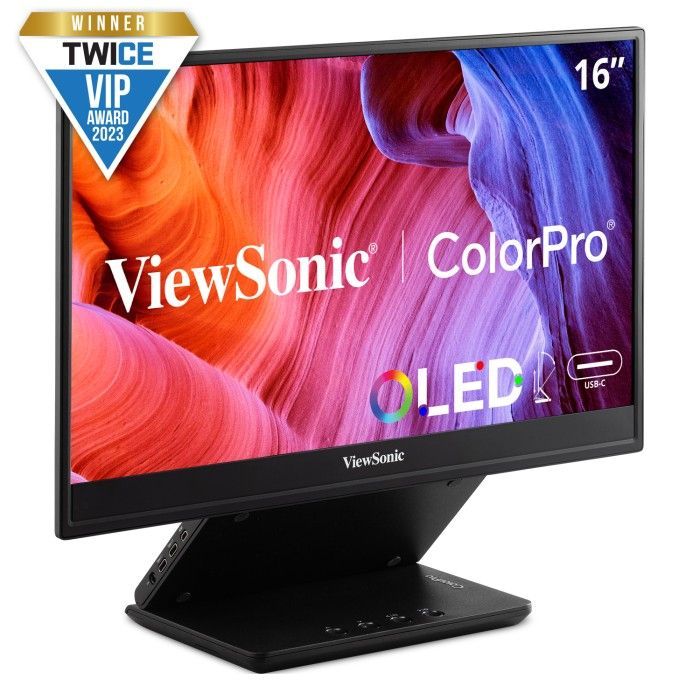 Viewsonic VP16-OLED 15.6" Portable OLED Monitor  1080p, USB-C 60W, mini-HDMI, Ergonomic Stand