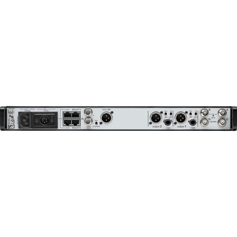 Shure AD4D-DC-A Axient Digital Two-Channel Wireless Receiver with DC Power Module 470 to 636 MHz