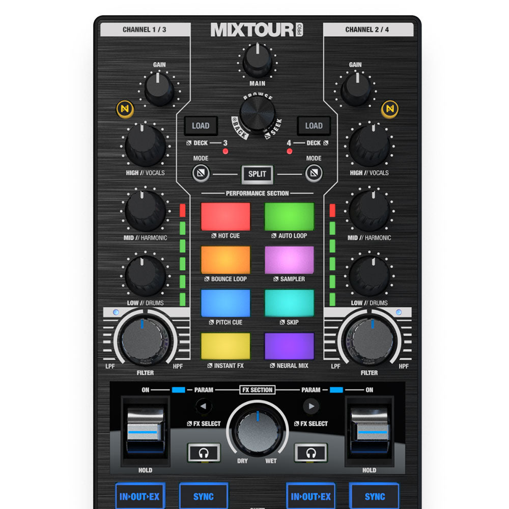 Reloop Mixtour Pro Ultra-Compact DJ Controller w/ Audio Interface