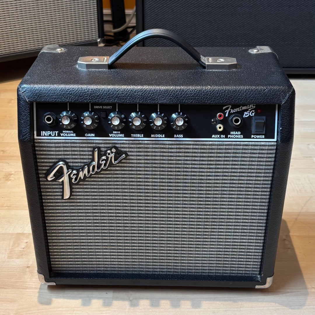 Fender - Frontman 15G Dual Channel 15 Watt GTR Practice Amplifier (Black & Silver) - USED