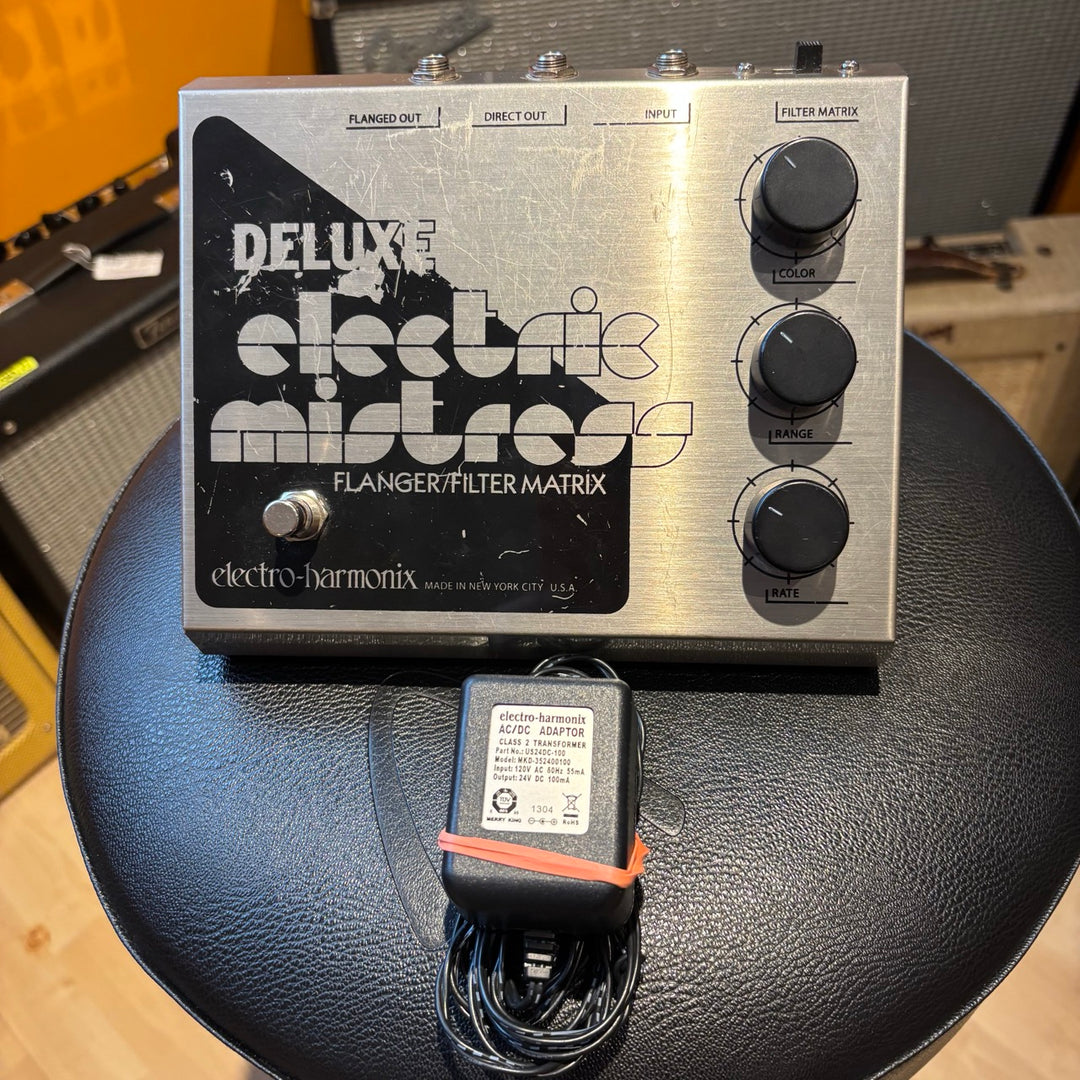 Electro Harmonix - 70's RI Deluxe Electric Mistress Flanger  w/24V PWR Supply (No Box) - USED