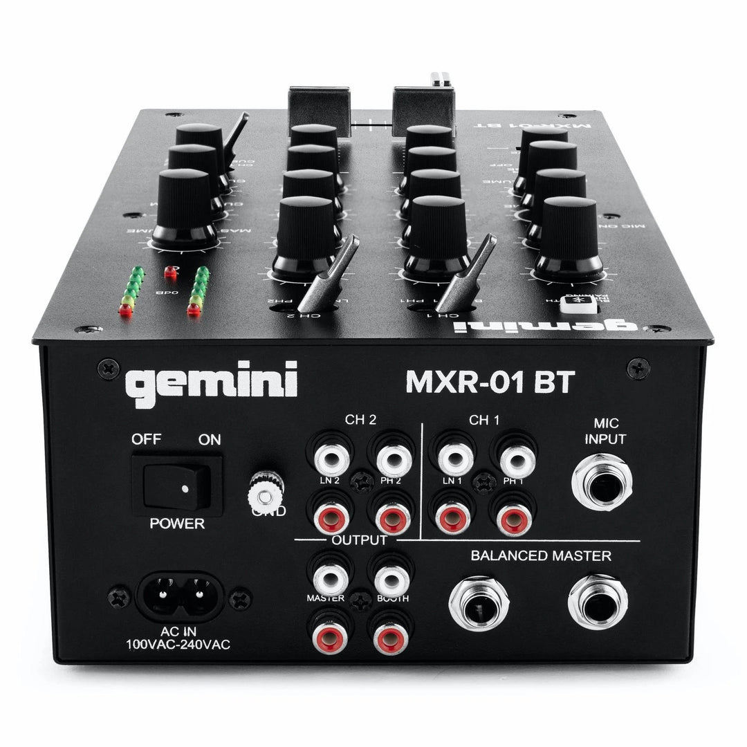 Gemini MXR-01BT 2-Channel Bluetooth DJ Mixer