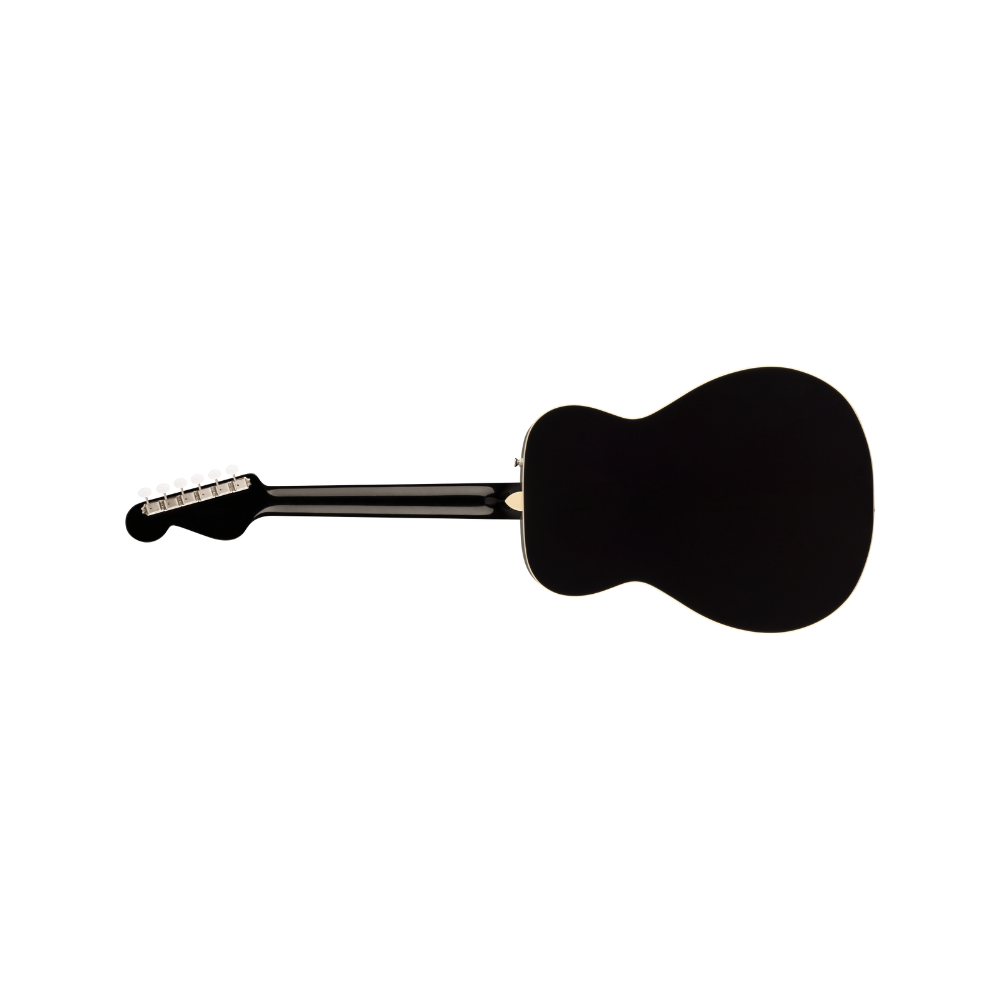 Fender California Series Malibu Vintage Ovangkol Fingerboard Gold Pickguard - Black