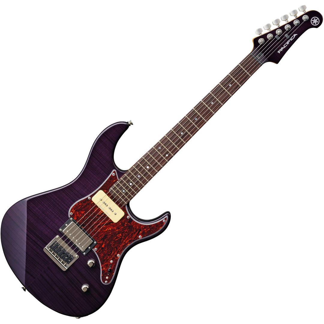 Yamaha PAC611HFM TLP Pacifica 6-String RH Electric Guitar-Translucent Purple