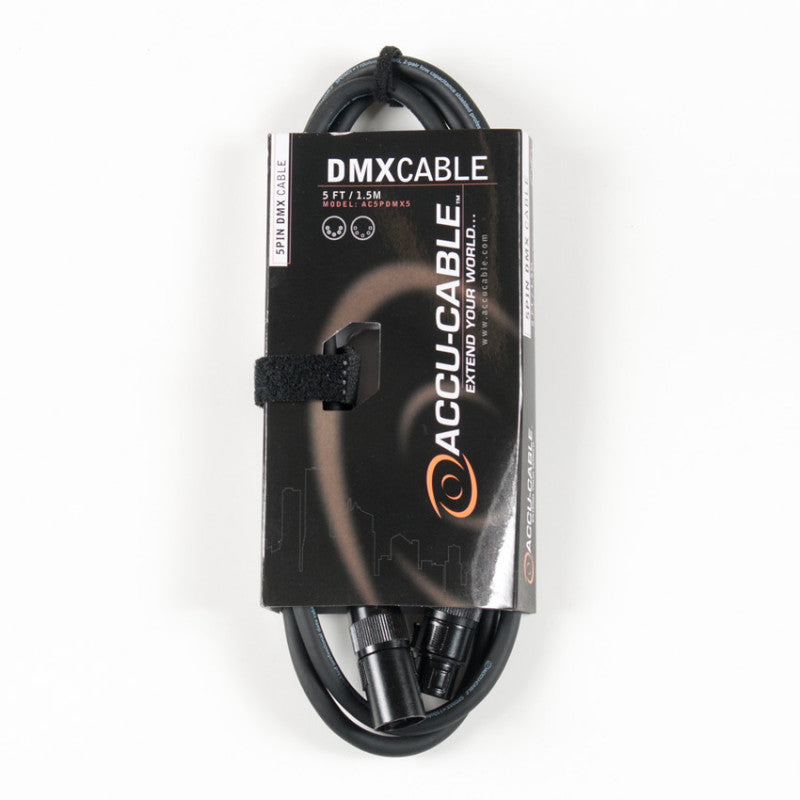 Accu-Cable Standard 5-Pin DMX Cable 5 Feet