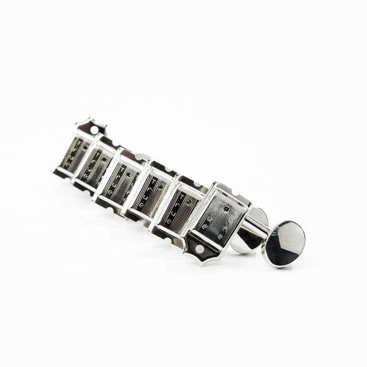 Allparts TK-0892-001 True-Tune 6-in-line Vintage Style Keys, Nickel (set of 6)