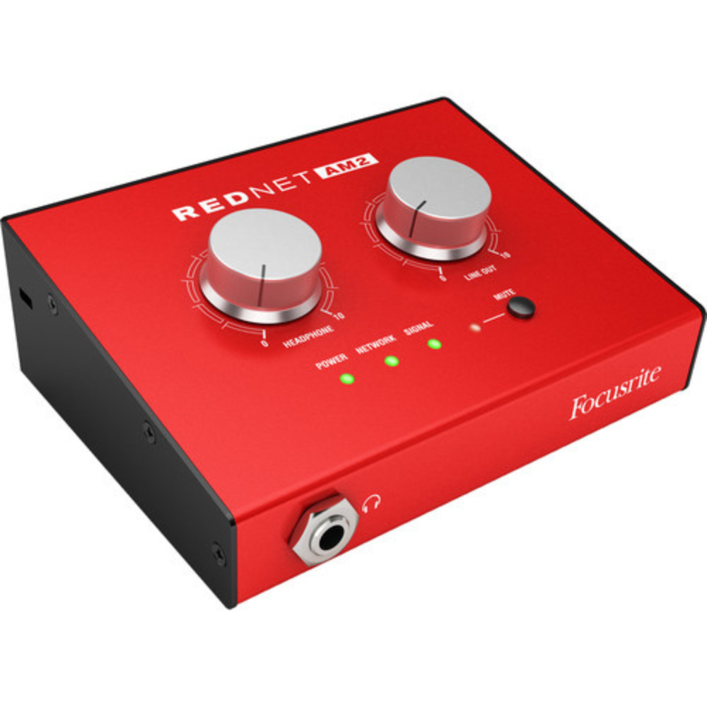 Focusrite RedNet AM2 Stereo Dante Headphone Amplifier and Line-Out Interface