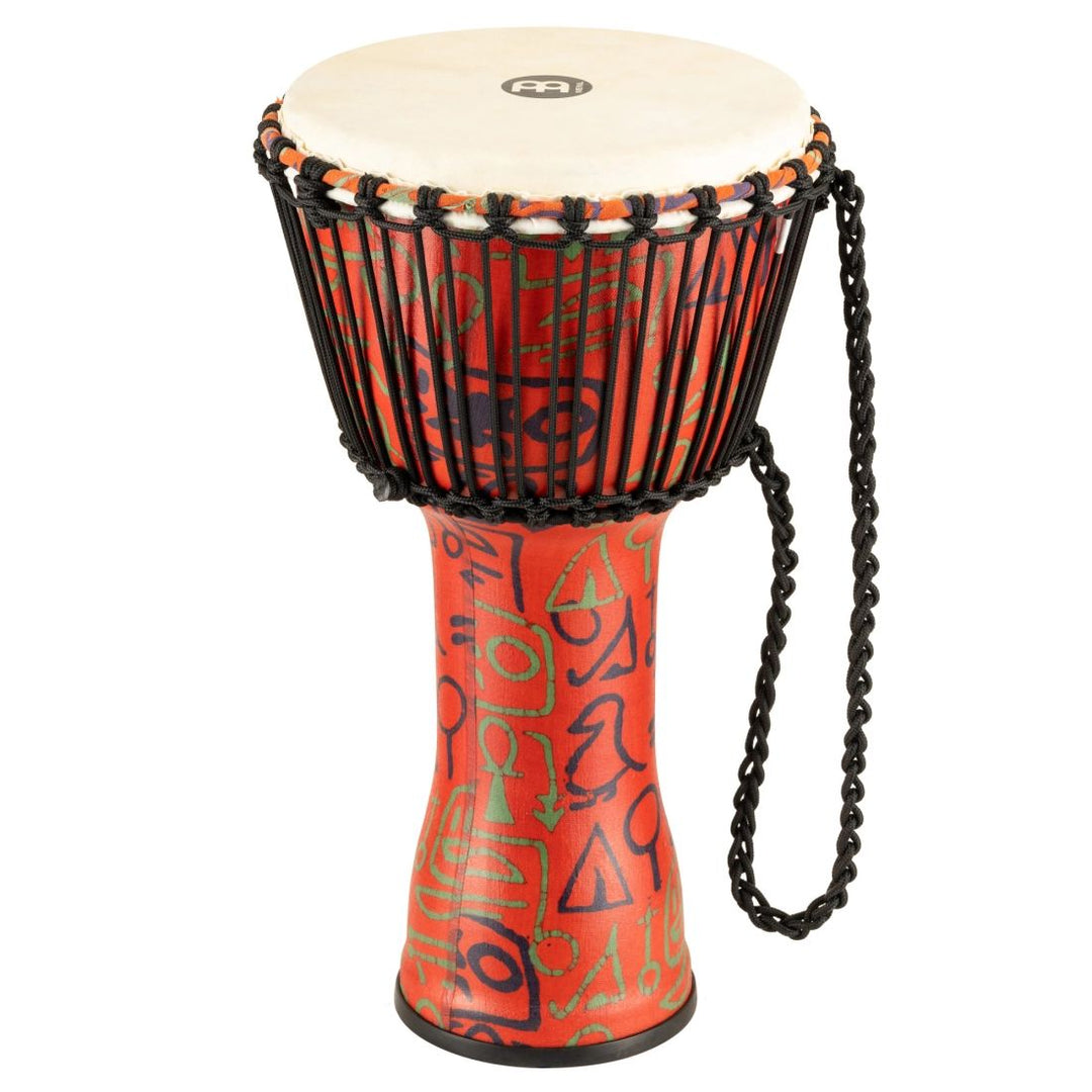 Meinl Roped Tuned 10'' Synthetic Djembe, Goat Skin Head - Pharaoh's Script
