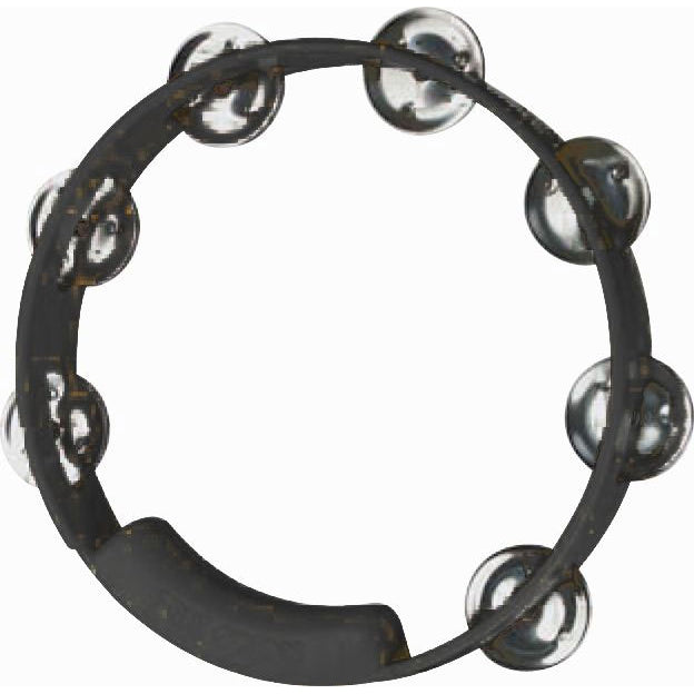 Rhythm Tech TC4018 8" Tambourine - Black w/ Nickel Jingles