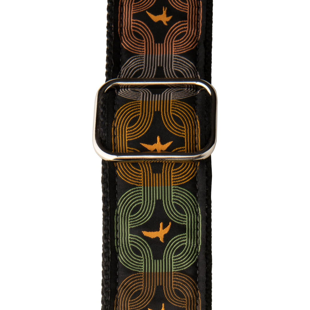 PRS Deluxe Retro Strap, Orange Birds, Custom Jacquard