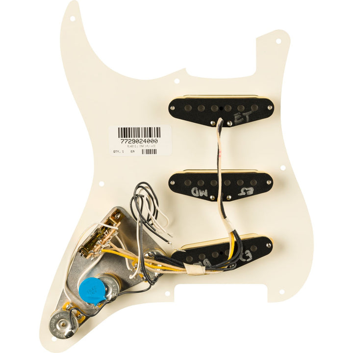 Fender Pre-Wired Strat® Pickguard, Eric Johnson Signature, Parchment 8 Hole PG