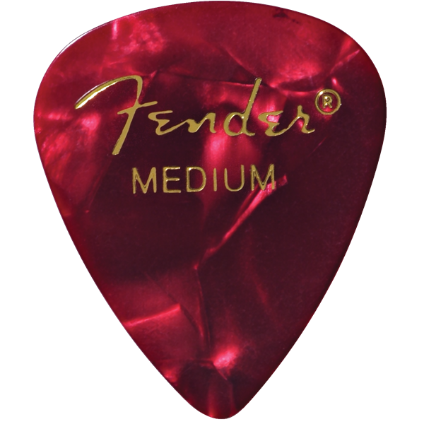 Fender 351 Shape Premium Picks -12 Count Pack - Red Moto
