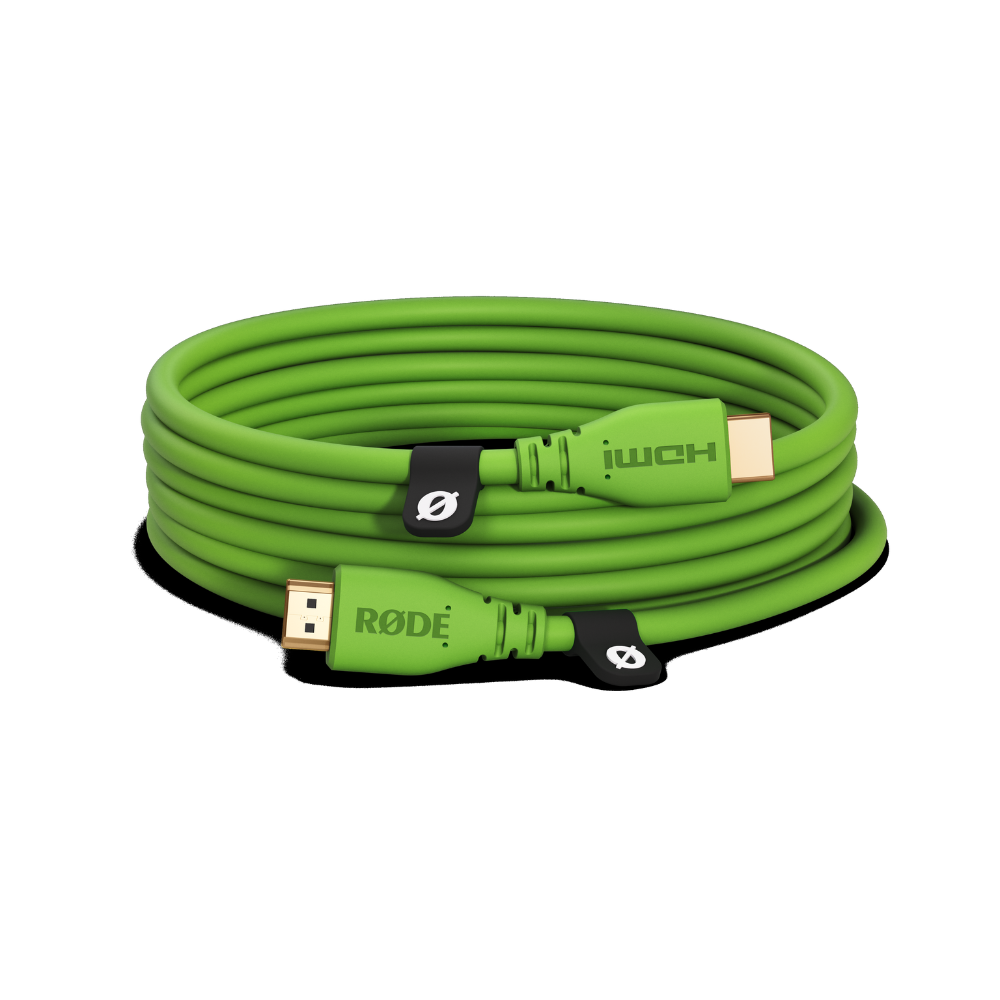 Rode HDMICABLE3M-G 3M - 2.0 HDMI Cable, (dia 6mm) - Green