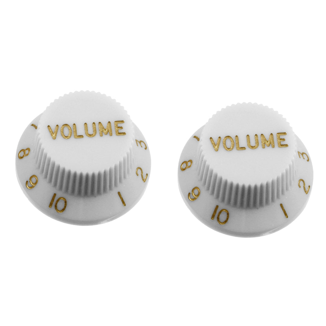 Allparts PK-0154-B25 White Volume Knobs - 50 Piece Bulk Pack
