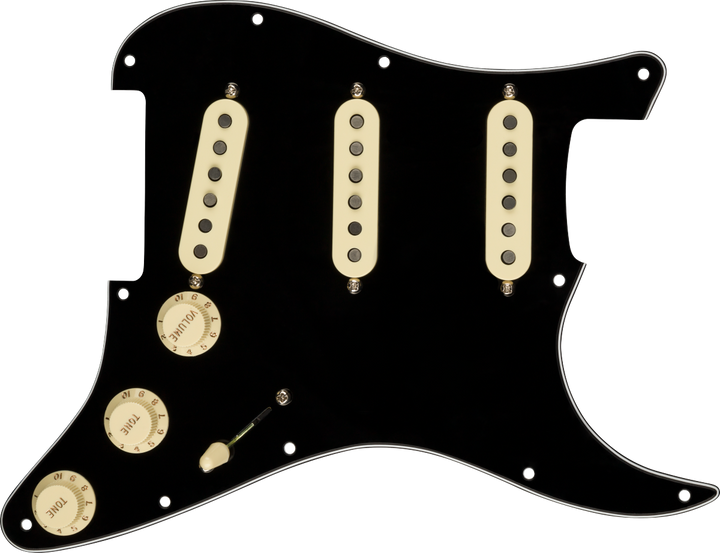 Fender Pre-wired Strat Pickguard Texas Special Sss - Black