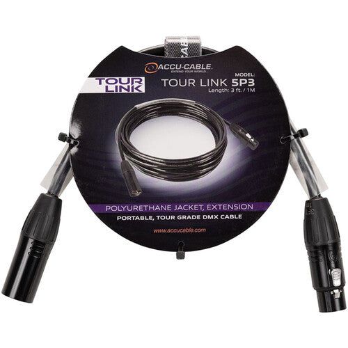 ADJ TOUR-LINK-5P3 5-Pin Tour Link DMX Cable - 3ft