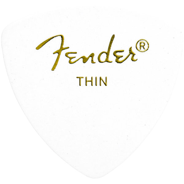 Fender Guitar Pick 346 Shape Classic Celluloid - White - Thin, 12-Count