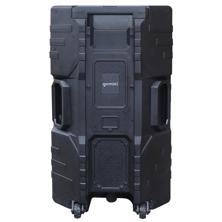 Gemini GSW-T1500PK Portable Water Resistant 15” Bluetooth Party Speaker w/ Microphone and Stand