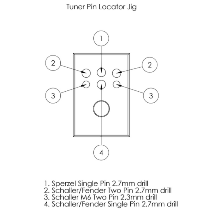 Allparts G&W Ultimate Tuner Pin Locator Jig