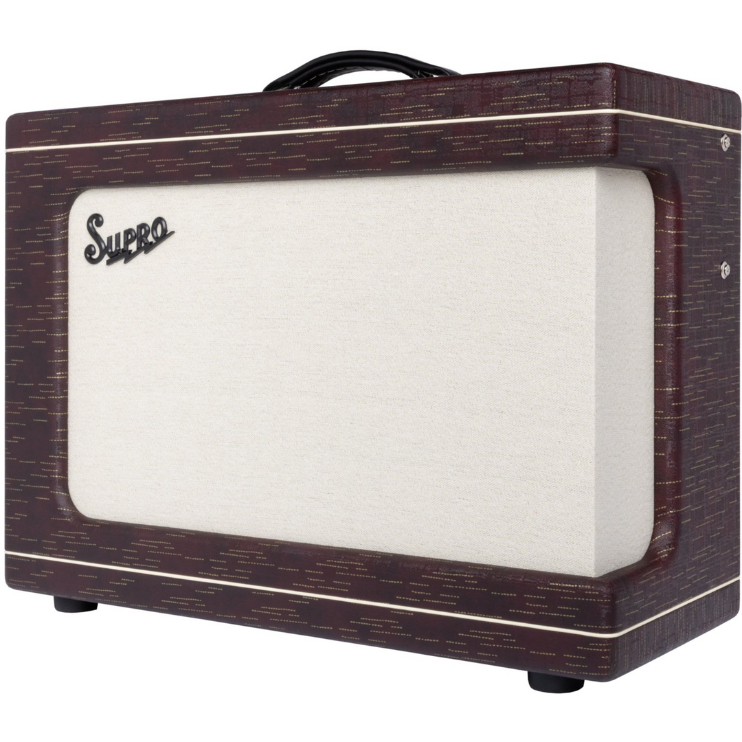 Supro 1630RCBUR Ambassador Custom 2 x 10-inch 50-watt Tube Combo Amplifier - Burgundy