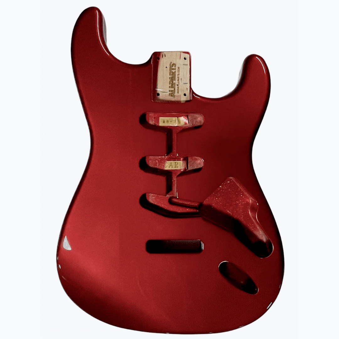 Allparts SBF-CAR Candy Apple Red Finished Replacement Body for Stratocaster (Alder)